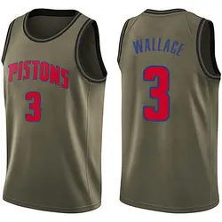 Ben Wallace Detroit Pistons Youth Swingman Salute to Service Jersey - Green