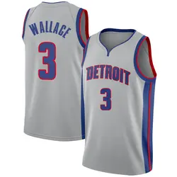 Ben Wallace Detroit Pistons Youth Swingman Silver Jersey - Statement Edition